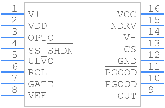 MAX5941ACSE+T - Analog Devices - PCB symbol
