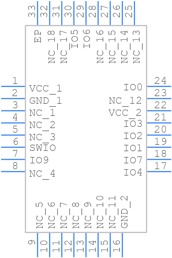 ST33K1M5A-QFN32 - STMicroelectronics - PCB symbol