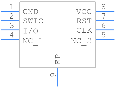 ST33K1M5A-DFN8 - STMicroelectronics - PCB symbol