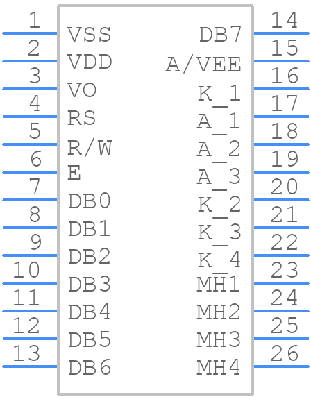 BC 1602H YPLEH$ - BOLYMIN - PCB symbol