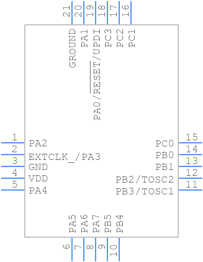 ATTINY1616-MF - Microchip - PCB symbol