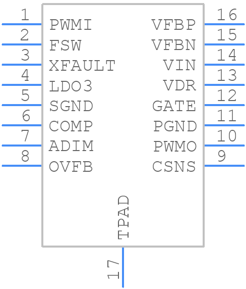 ALED6001 - STMicroelectronics - PCB symbol