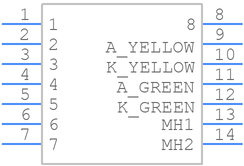 MTJ-88TX1-FSD-LG - Adam Tech - PCB symbol