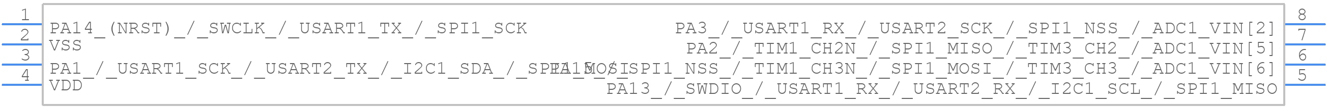 MM32G0001A6T - MindMotion Microelectronics - PCB symbol