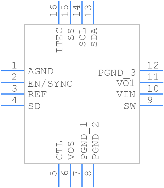 MP8833GD-0000 - Monolithic Power Systems (MPS) - PCB symbol