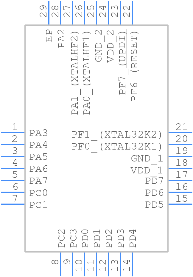 AVR32EA28-I/STX - Microchip - PCB symbol