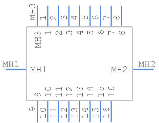 19428-0016 - Molex - PCB symbol