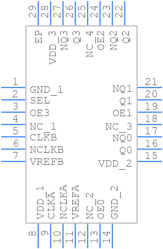 8P34S1204-1NBGI/W - Renesas Electronics - PCB symbol