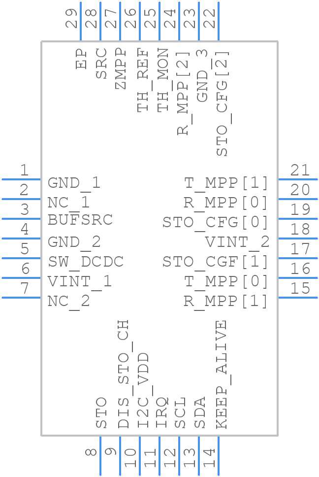 AEM10900-QFN - E-PEAS - PCB symbol
