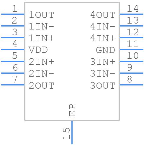 TLV2474AIPWPG4 - Texas Instruments - PCB symbol