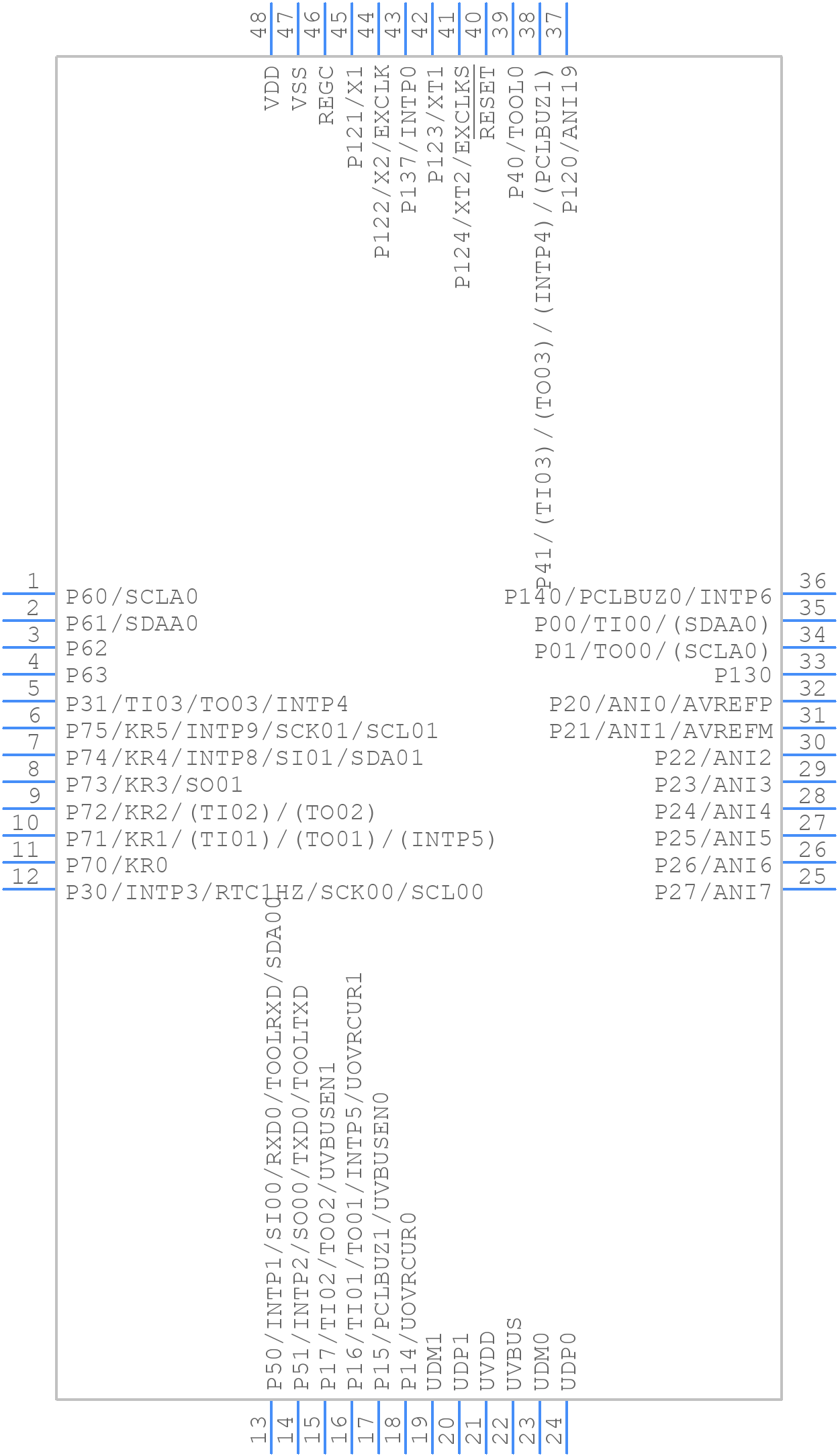 R5F10JGCGFB#10 - Renesas Electronics - PCB symbol