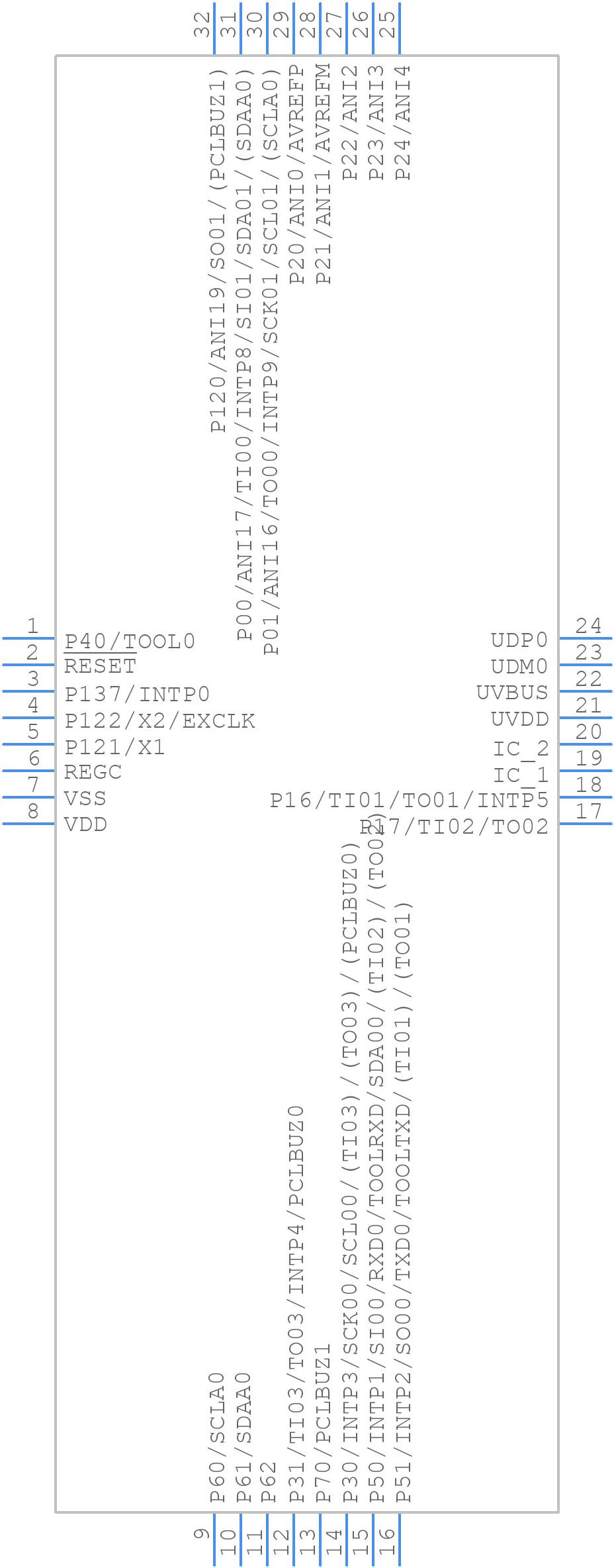 R5F10KBCGFP#50 - Renesas Electronics - PCB symbol