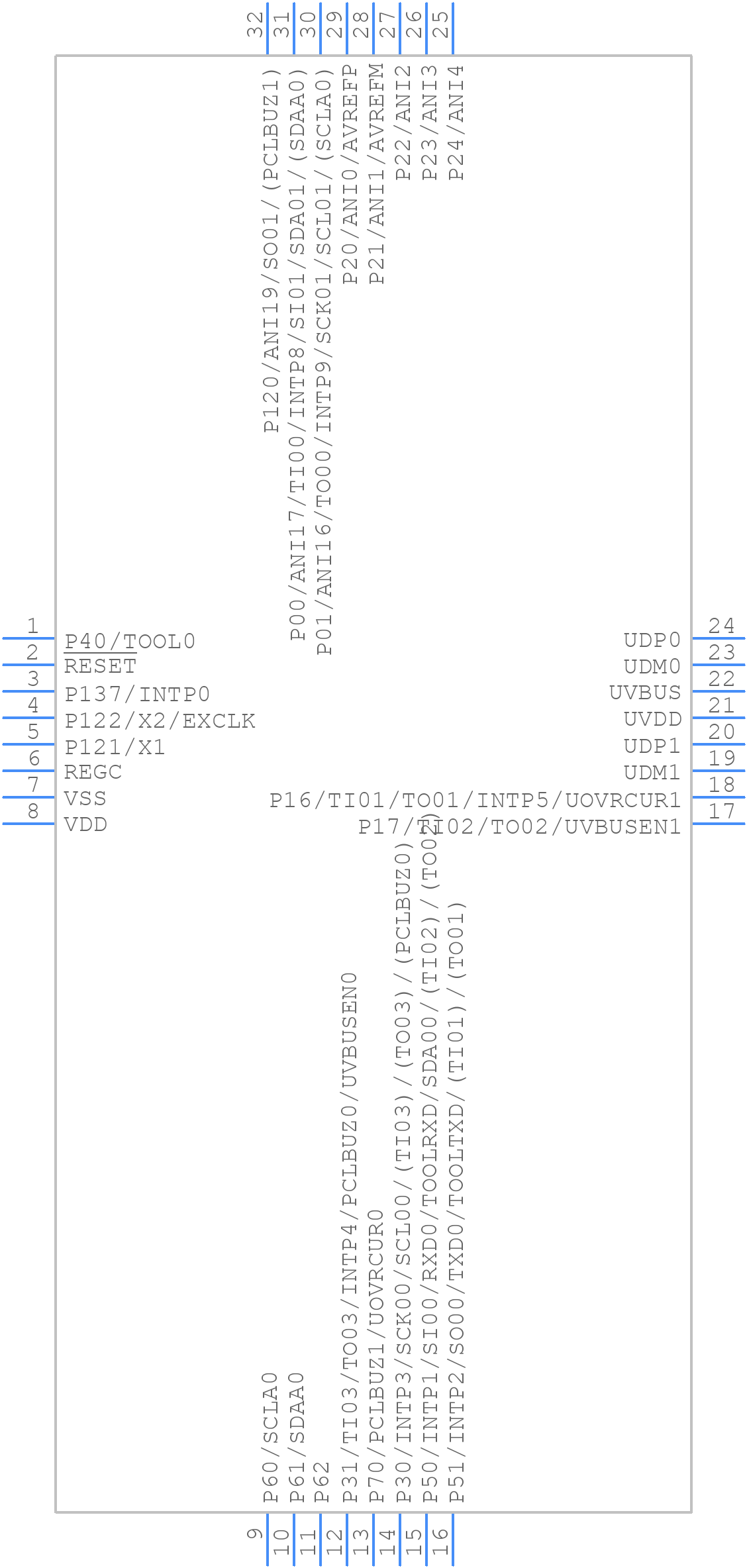 R5F10KBCGFP#70 - Renesas Electronics - PCB symbol