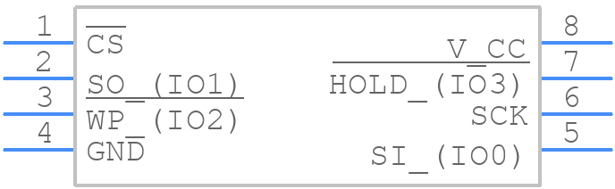 AT25SL641-SHE-T - Renesas Electronics - PCB symbol