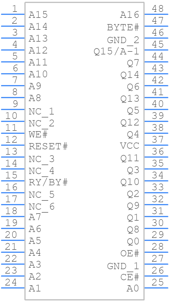 MX29F200CBTI-70 - Macronix - PCB symbol