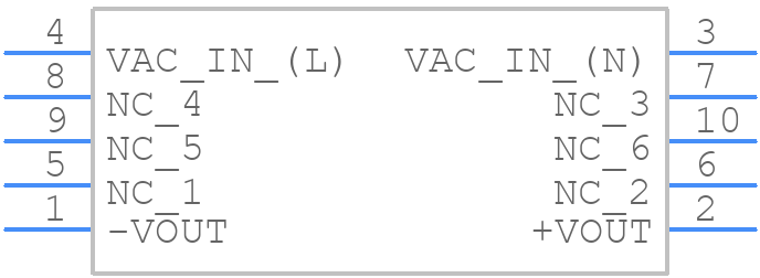 RAC03-05SK/SMT-R - RECOM Power - PCB symbol