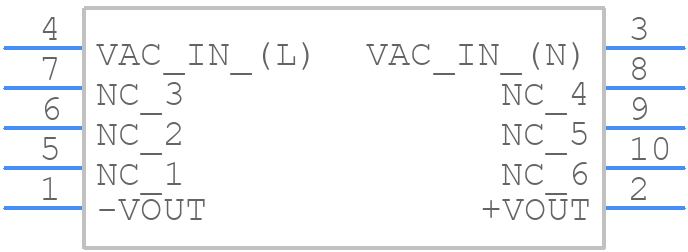 RAC03-15SK/SMT-R - RECOM Power - PCB symbol