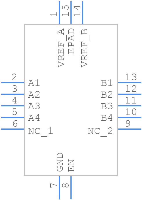 LSF0204ZB14-13 - Diodes Incorporated - PCB symbol