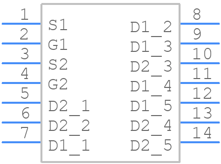 NVMFD5C466NLWFET1G - onsemi - PCB symbol