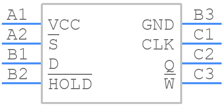 M95P08-IXCST/EF - STMicroelectronics - PCB symbol