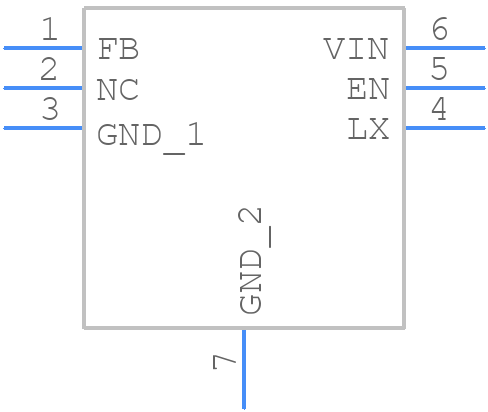 DIO5661CD6 - DIOO Microcircuits - PCB symbol