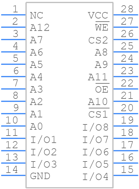 UM6264-12 - UNICORN MICROELECTRONICS CORP - PCB symbol