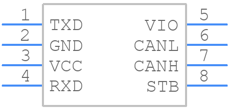 TCAN3413DDFR - Texas Instruments - PCB symbol