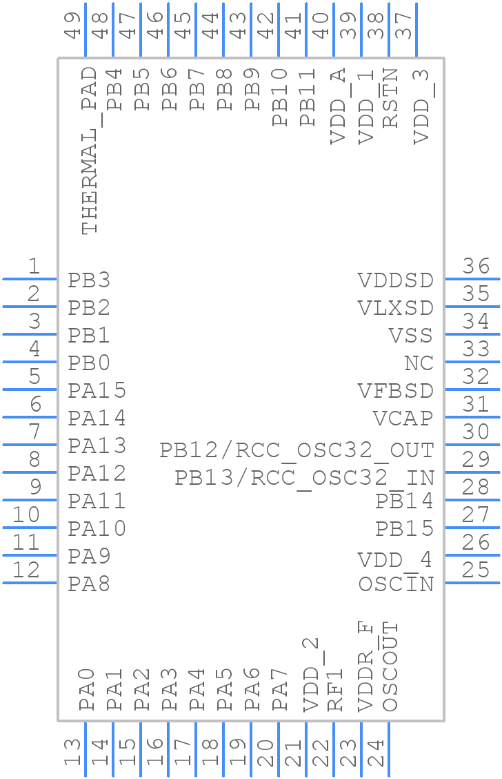 STM32WB06CCV6TR - STMicroelectronics - PCB symbol