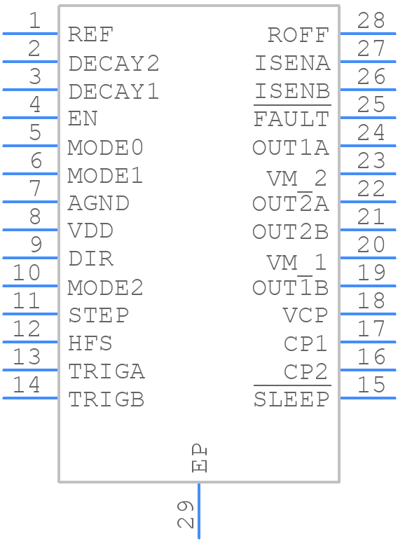 MAX22210AUI+T - Analog Devices - PCB symbol