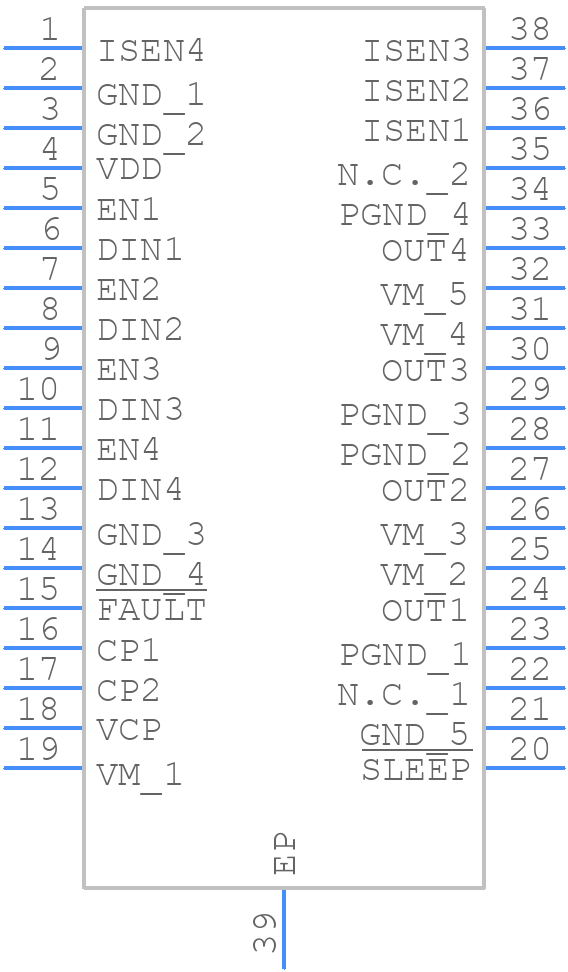 MAX22208AUU+ - Analog Devices - PCB symbol