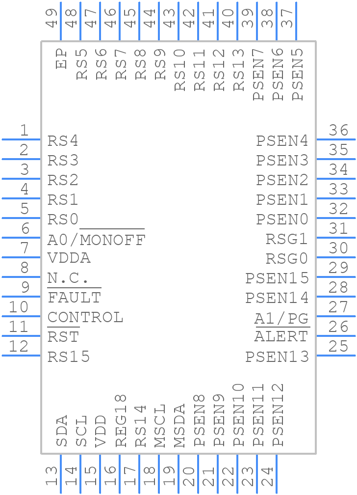 MAX34461AA01+T - Analog Devices - PCB symbol
