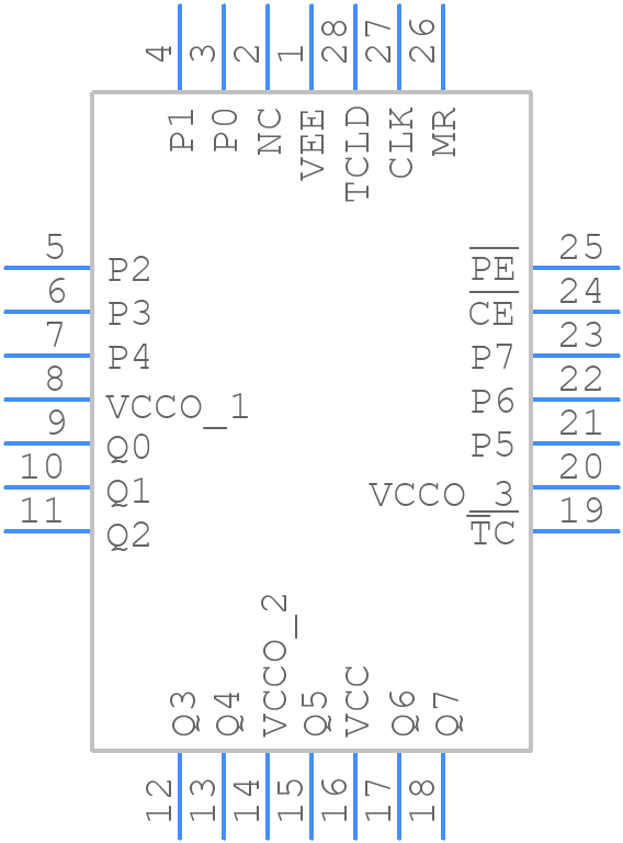 MC10E016FNG - onsemi - PCB symbol