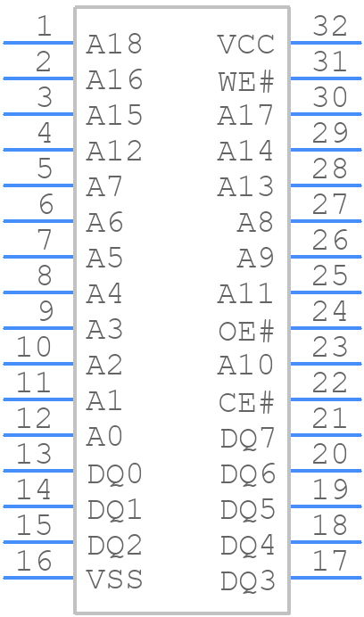 AM29F040B-90PE - AMD - PCB symbol