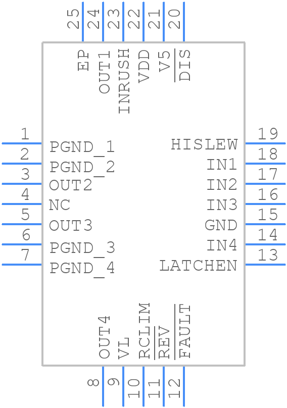 MAX14918ATG+ - Analog Devices - PCB symbol