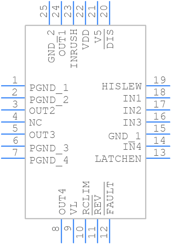 MAX14918ATG+T - Analog Devices - PCB symbol