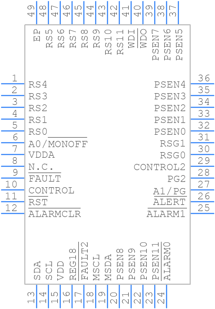 MAX34460AA00+ - Analog Devices - PCB symbol