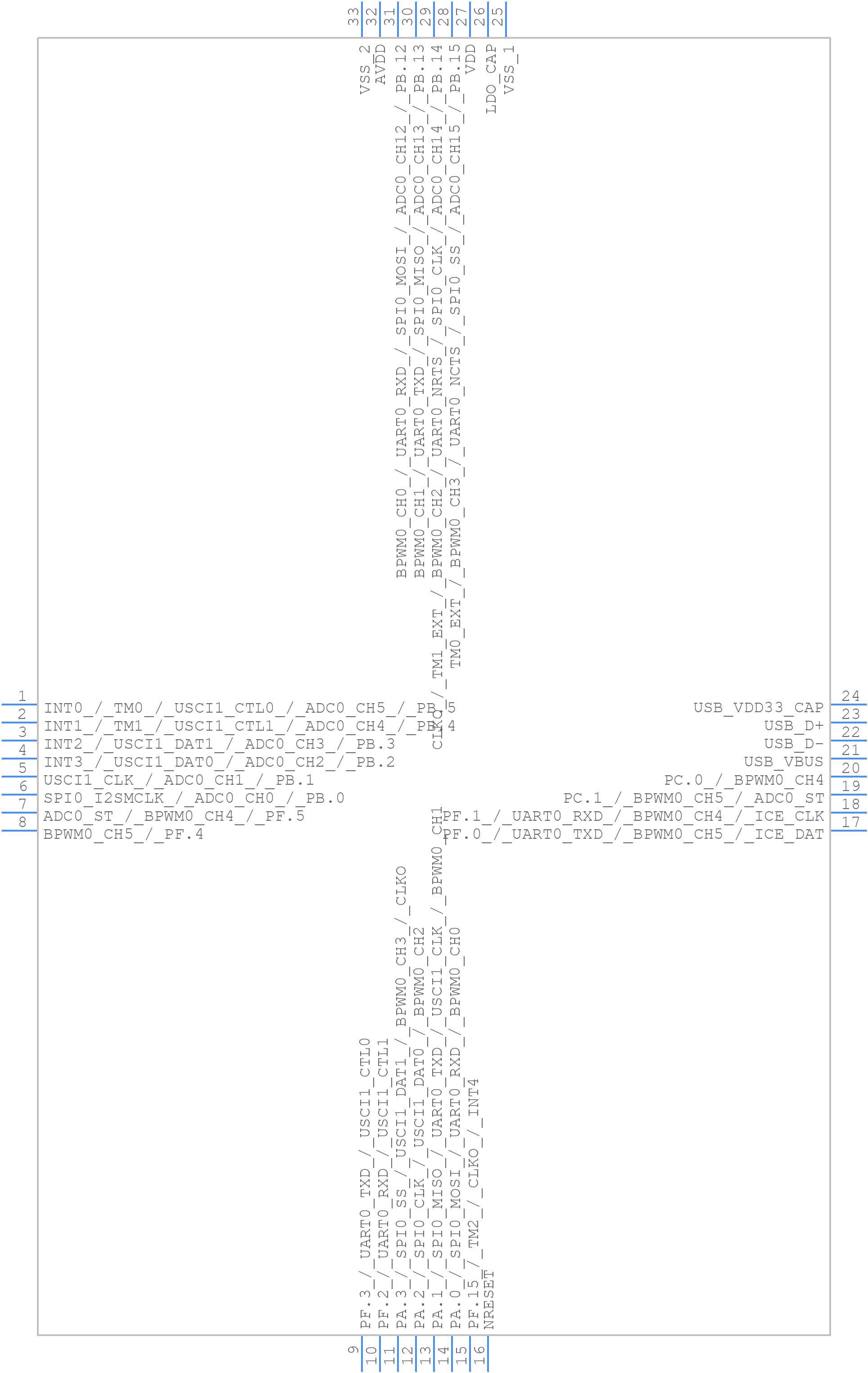 M032TC1AE - Nuvoton - PCB symbol
