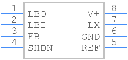 MAX761EPA+ - Analog Devices - PCB symbol