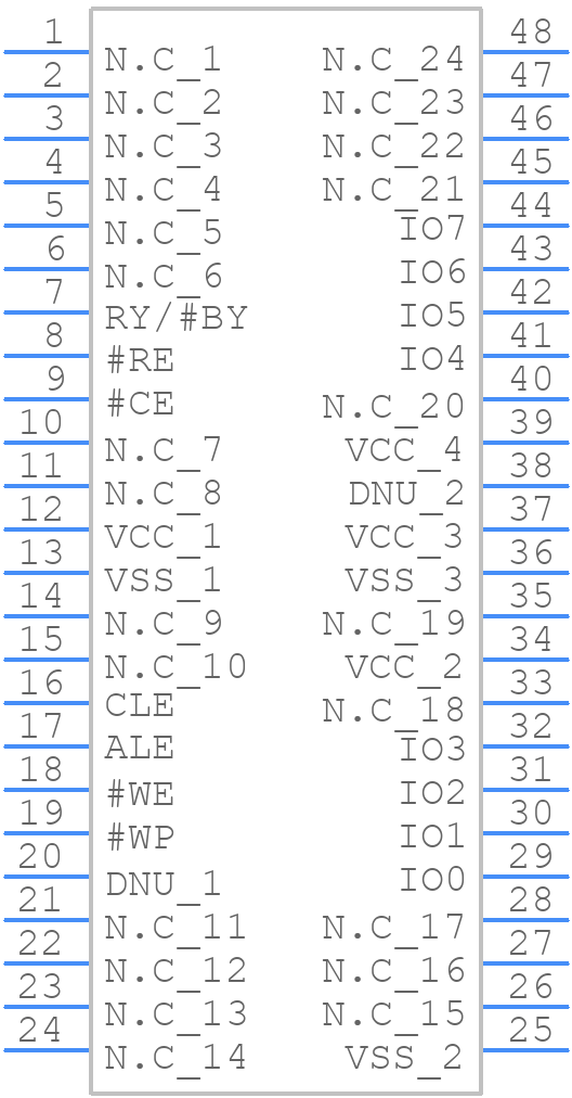 W29N08GVSAAF - Winbond - PCB symbol