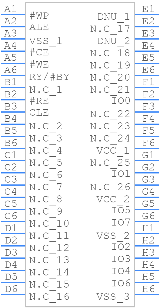 W29N01HVDANF - Winbond - PCB symbol