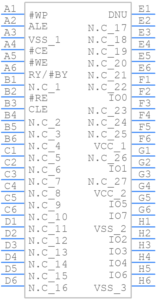 W29N01HZDANF - Winbond - PCB symbol