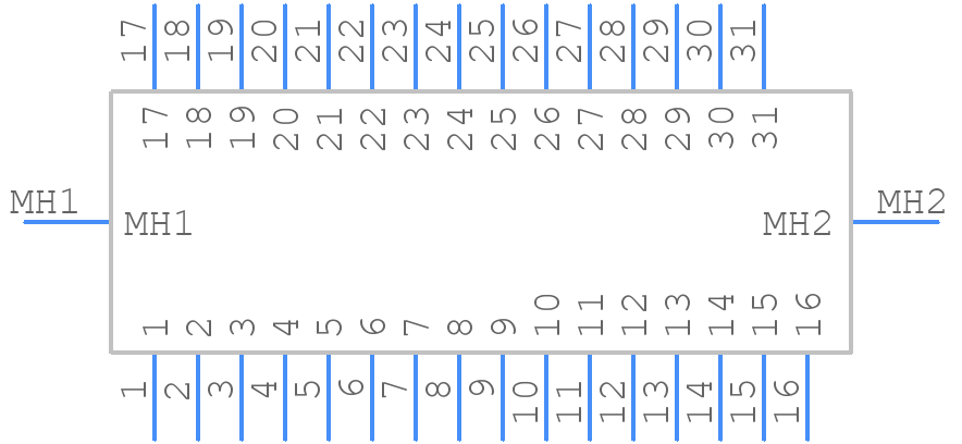 NK-2B2-031-225-TH00 - Molex - PCB symbol