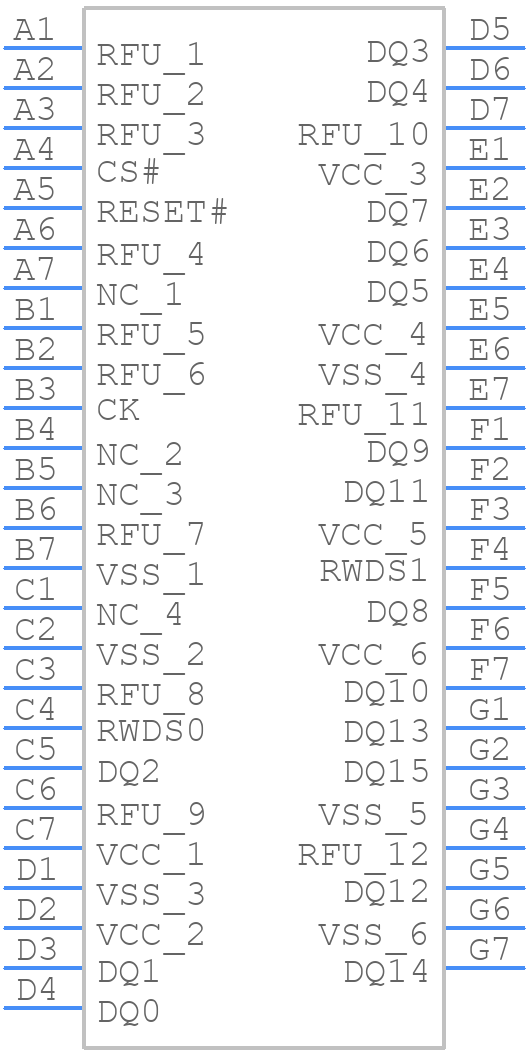 W957D6NBGX4I - Winbond - PCB symbol