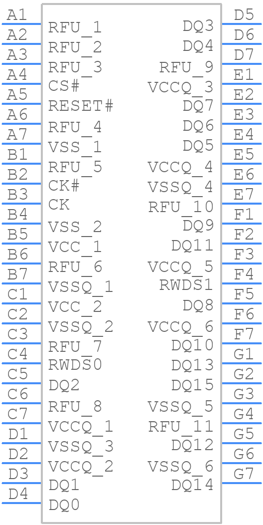 W958D6NBKX4I - Winbond - PCB symbol