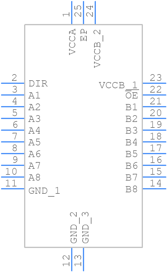 TXV0108QWRGYRQ1 - Texas Instruments - PCB symbol