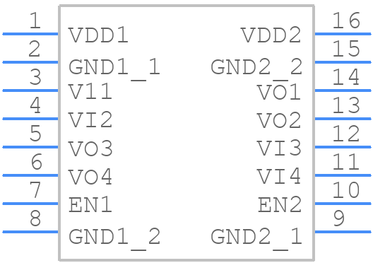 DCL542H01 - Toshiba - PCB symbol