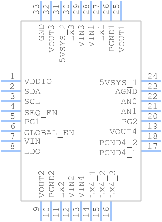 MXL7704-XQB-R - MaxLinear, Inc. - PCB symbol