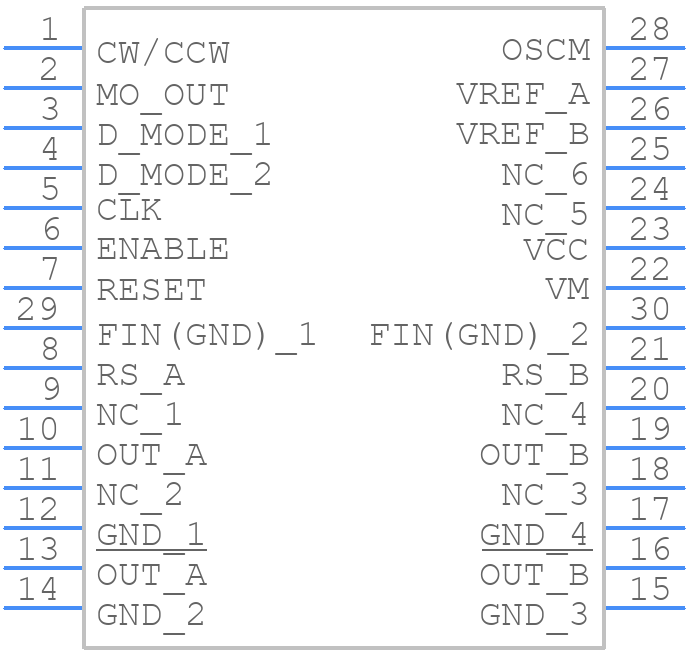 TB62214AFG - Toshiba - PCB symbol