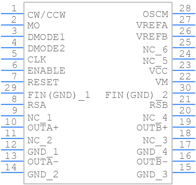 TB62215AFG - Toshiba - PCB symbol