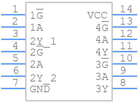 TC74HC125AF - Toshiba - PCB symbol